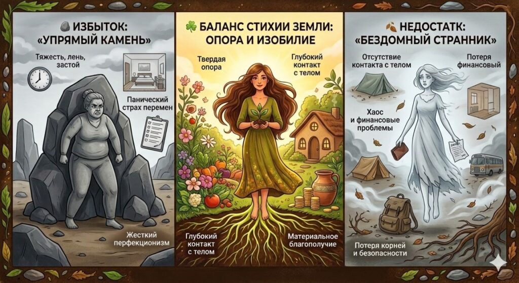 Стихия Земли: Твоя опора, изобилие и контакт с телом
